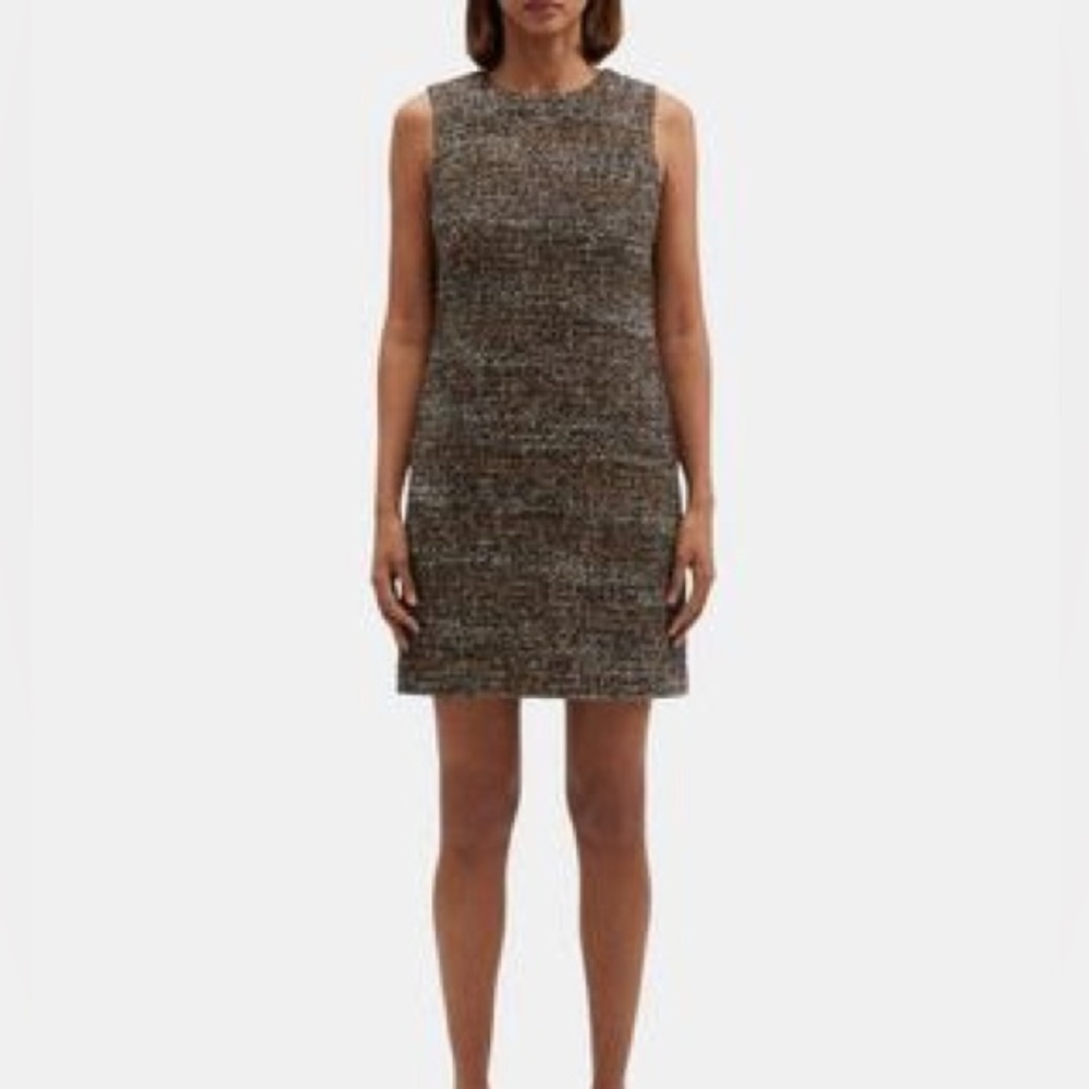 Theory - Brown Tweed Shift Dress